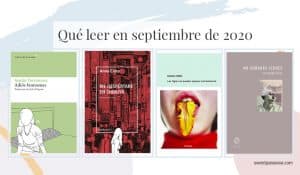 Novedades literarias de septiembre 2020