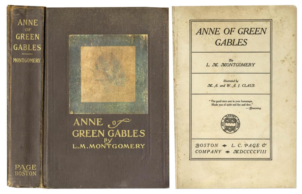 Primera edición del libro 'Ana de las Tejas Verdes', de Lucy Maud Montgomery.