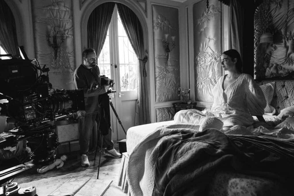 Emma Stone con el director Yorgos Lanthimos