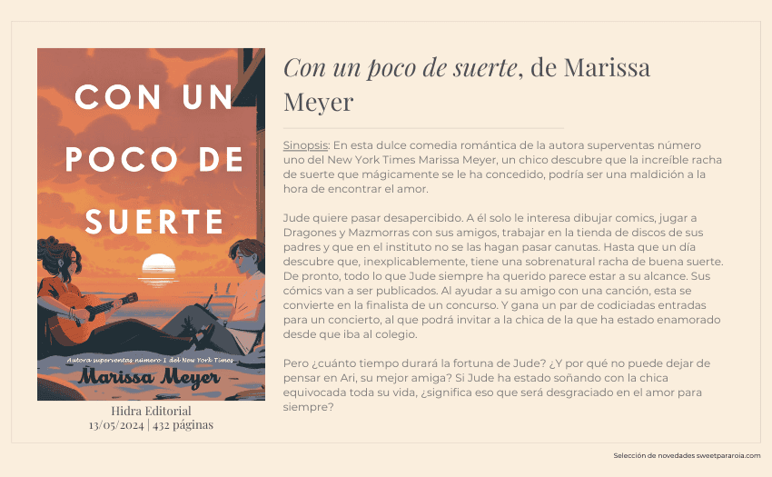 Con un poco de suerte, de Marissa Meyer