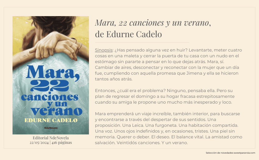 libro Mara, 22 canciones y un verano