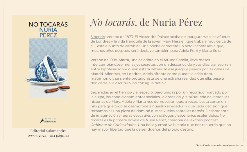 Libro No tocarás de Nuria Pérez