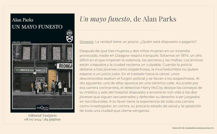 Un mayo funesto de Alan Parks