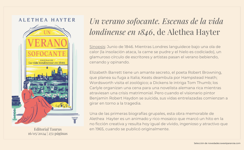 Libro un verano sofocante, de Alethea Hayter